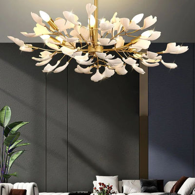 Gingko Ceramic Luxury Chandelier Style A