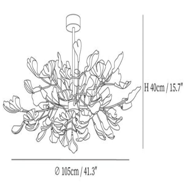 Gingko Ceramic Luxury Chandelier Style A