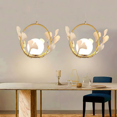 Gingko Ceramic Pendant Lamp