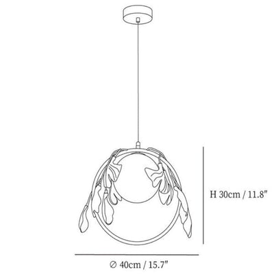 Gingko Ceramic Pendant Lamp