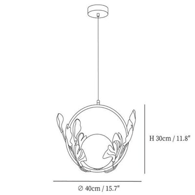 Gingko Ceramic Pendant Lamp