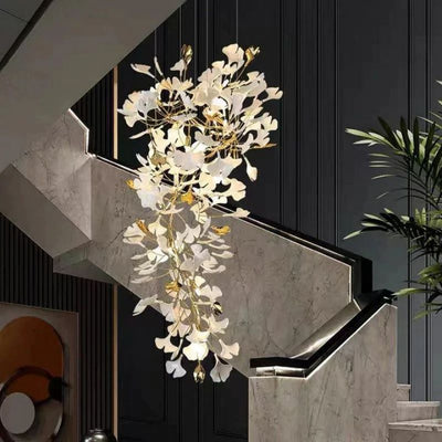 Ginkgo Ceramic  Chandelier Double S