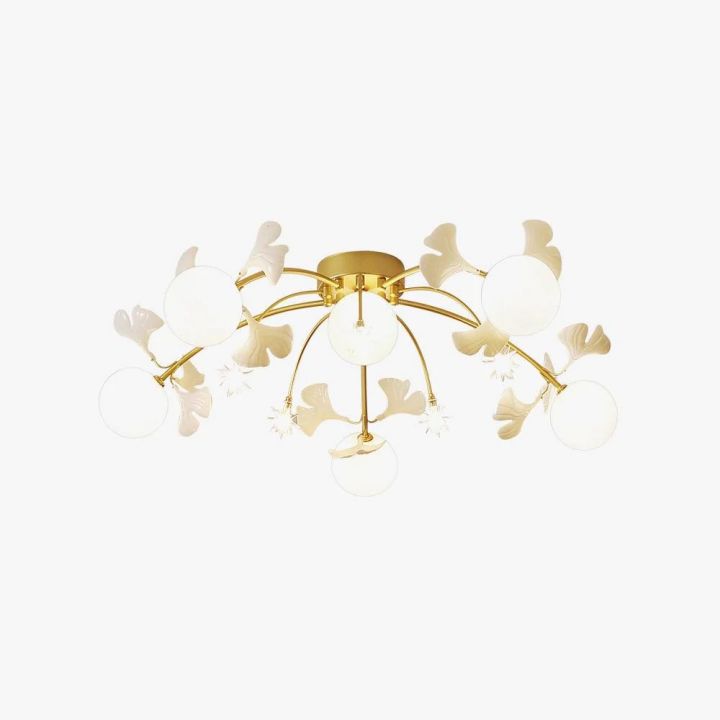 Ginkgo Ceramic Glass Ceiling Lamp