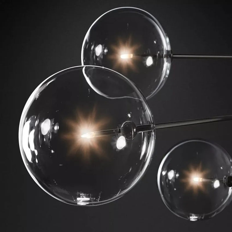 Glass Ball 8 Light  Pendant Chandelier