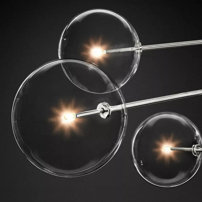 Glass Ball 8 Light  Pendant Chandelier