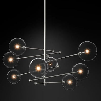 Glass Ball 8 Light  Pendant Chandelier