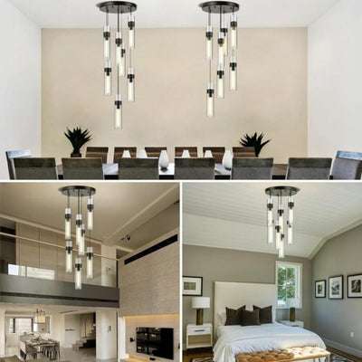 Glass Tube Pendant Chandelier