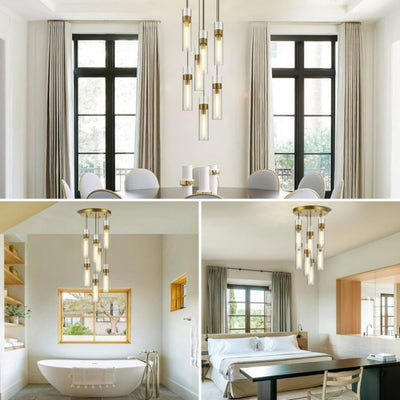 Glass Tube Pendant Chandelier