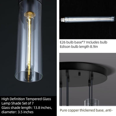 Glass Tube Pendant Chandelier