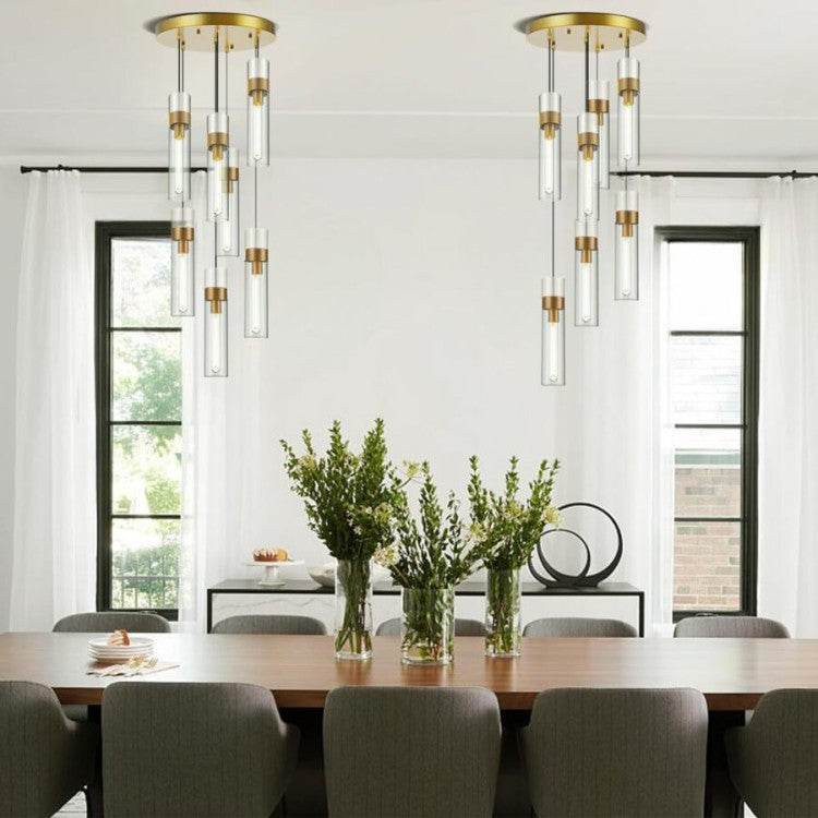 Glass Tube Pendant Chandelier