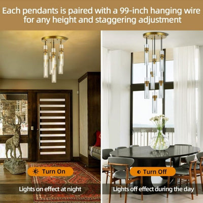 Glass Tube Pendant Chandelier