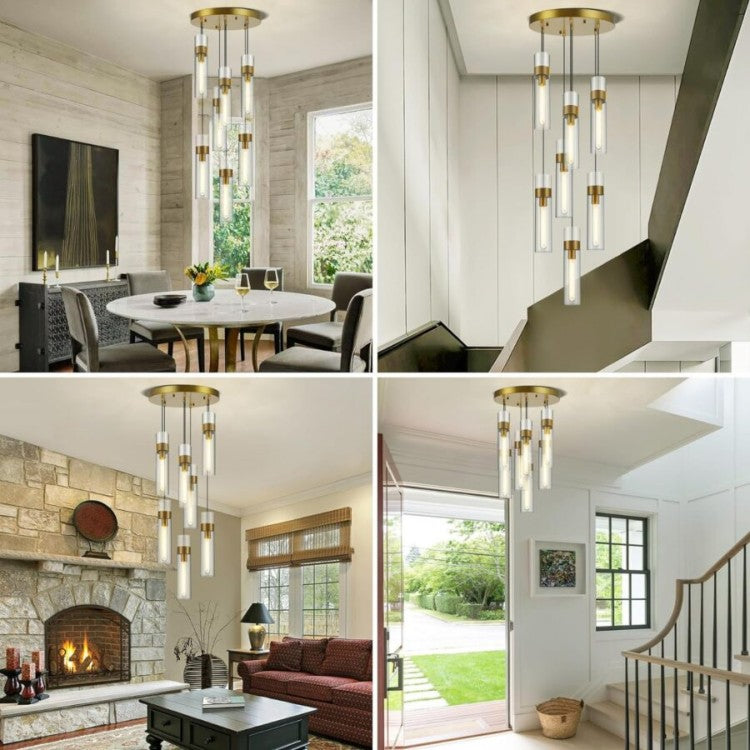 Glass Tube Pendant Chandelier