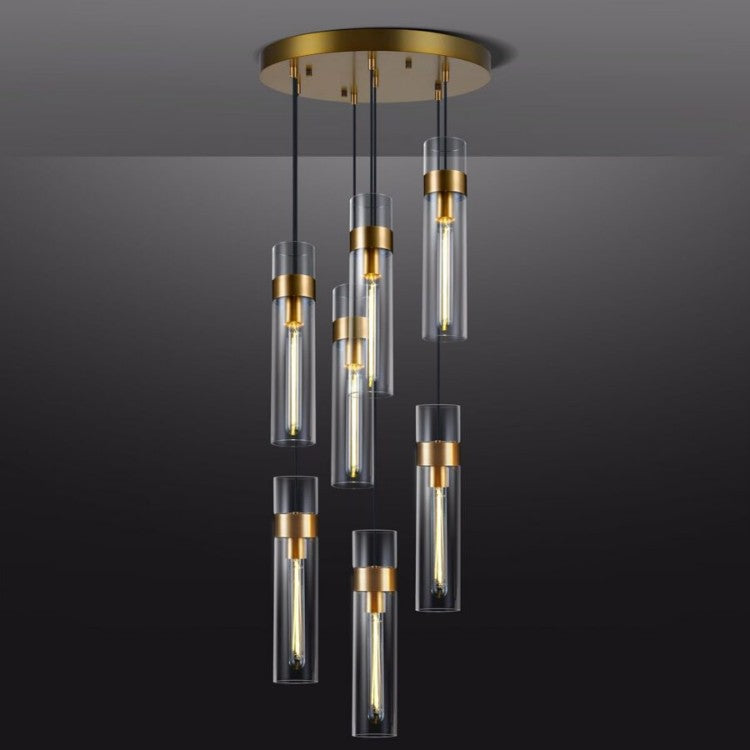 Glass Tube Pendant Chandelier