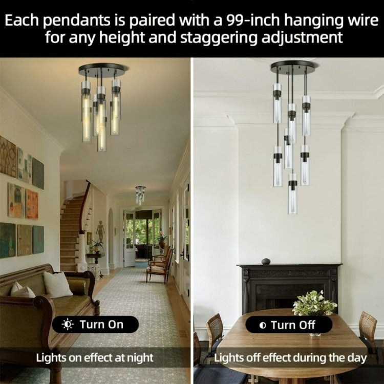 Glass Tube Pendant Chandelier