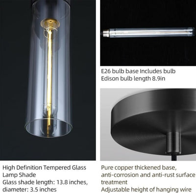 Glass Tube Pendant Light