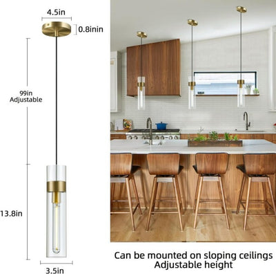 Glass Tube Pendant Light