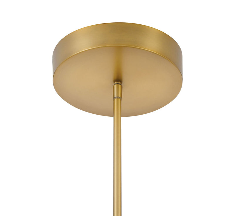 Golden Beaded Ring Glass Chandelier