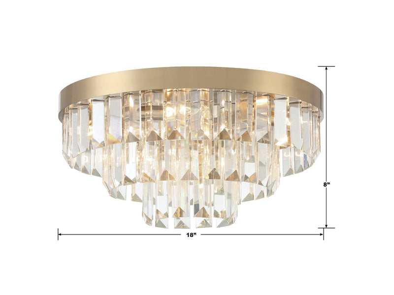 Hayes 8 Light 18" Flush Ceiling Light - thebelacan