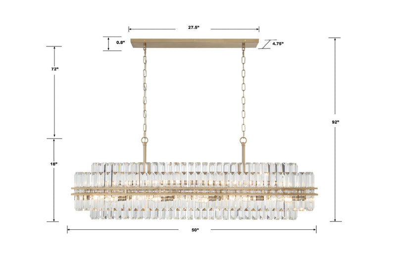 Hayes 16 Light 50" Chandelier Ceiling Light - thebelacan