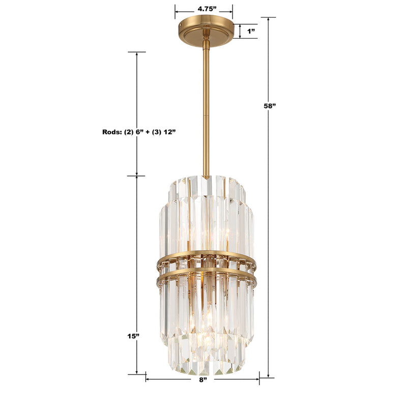 Hayes 4 Light 8" Mini Pendant Ceiling Light - thebelacan