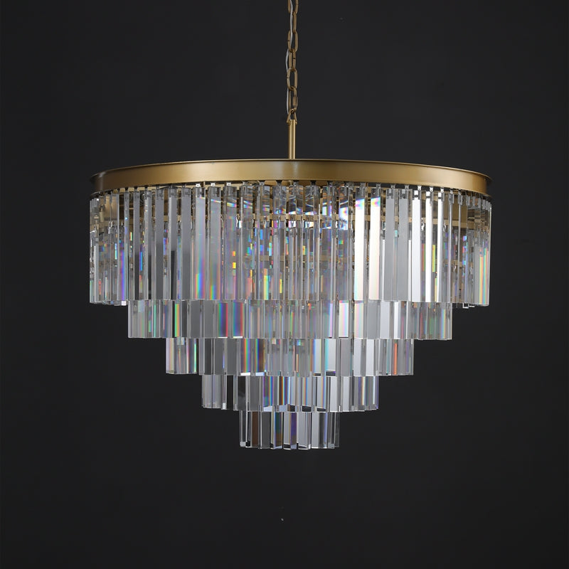 Tedem Series K9 Crystal Round / Linear Chandelier