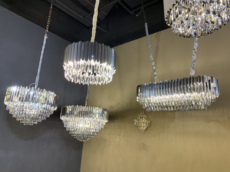 Aidan Tiered Linear Crystal Chandelier