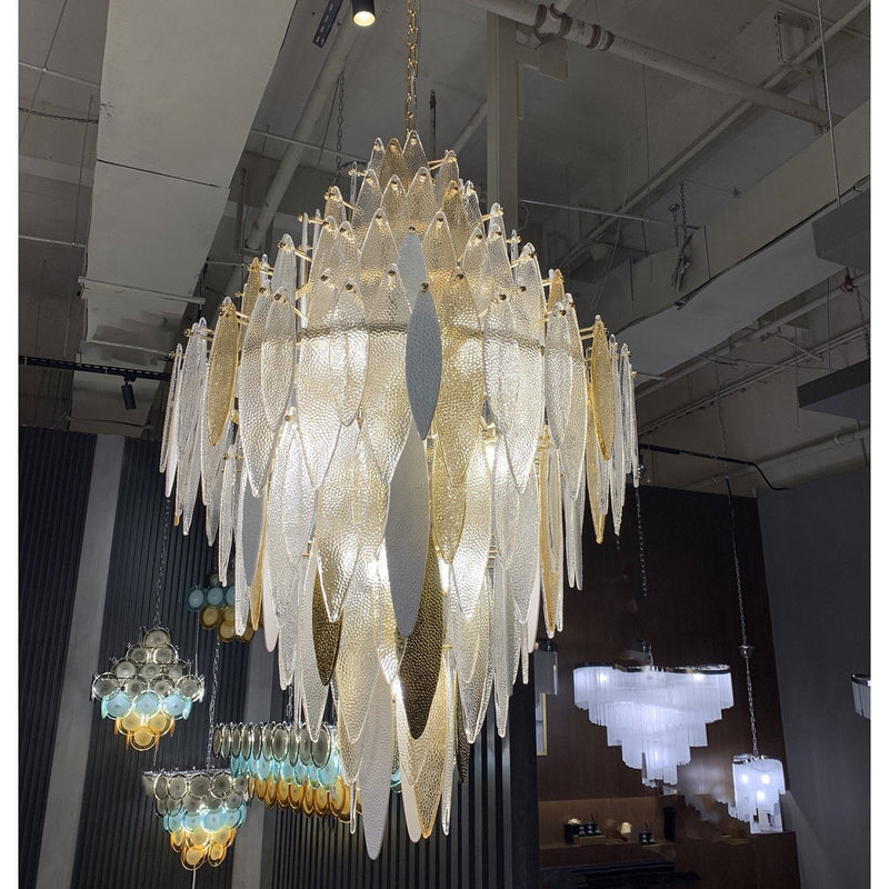 Ailin Empire Tiered Oval Glass Chandelier