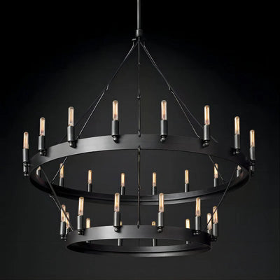 Jose Vintage Candelabra Round Chandelier