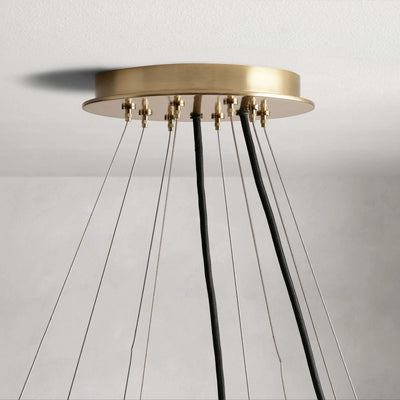 Junit Glass  2-Tier Round Chandelier