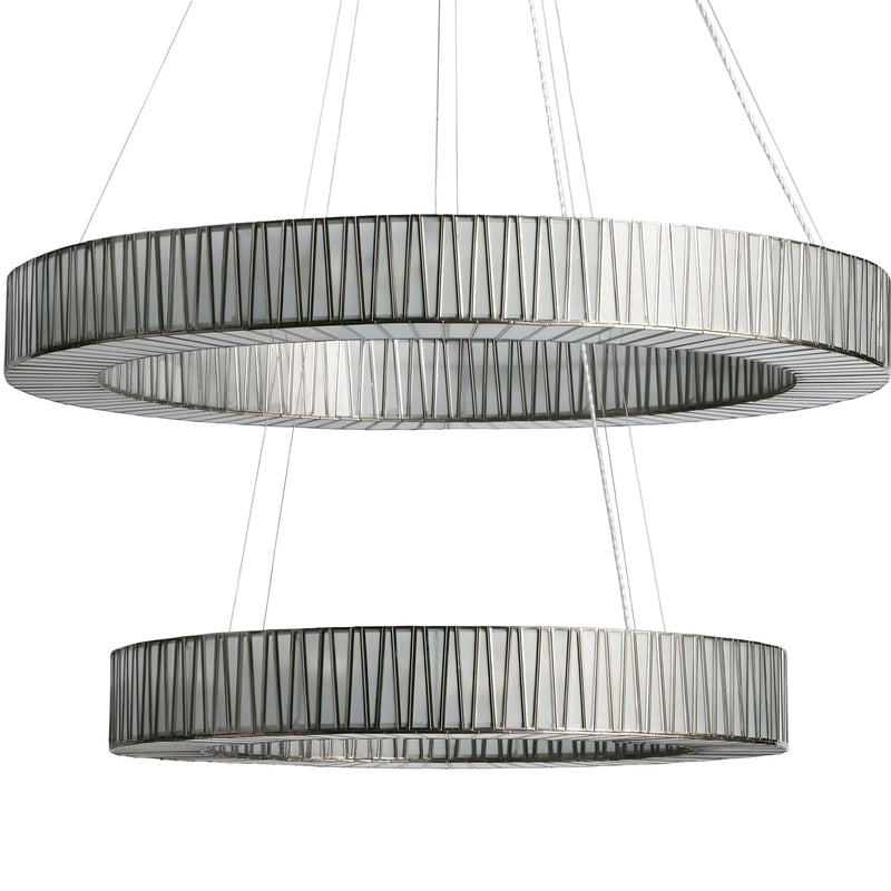 Junit Glass  2-Tier Round Chandelier