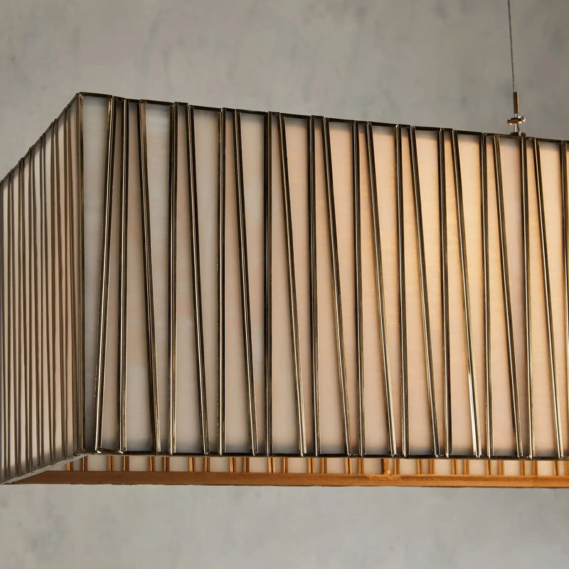 Junit Glass  Rectangular Chandelier