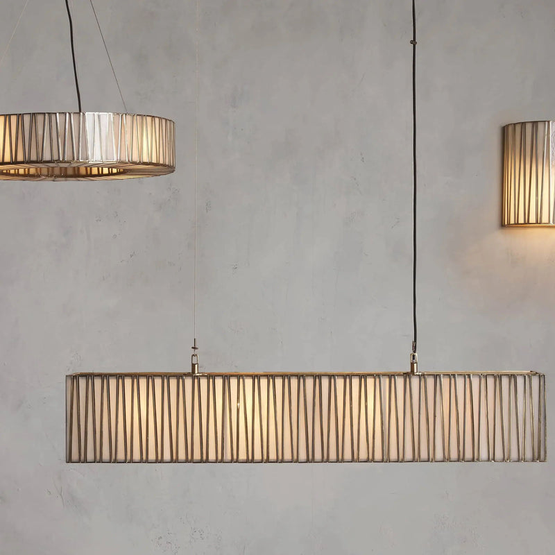 Junit Glass  Rectangular Chandelier