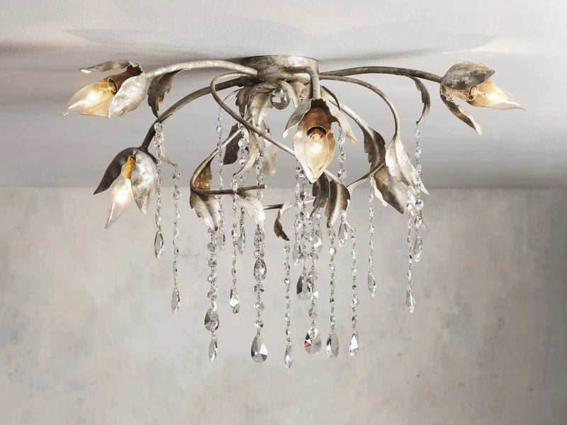 Kaylee Crystal Flushmount Ceiling light 23.5"- 32"D