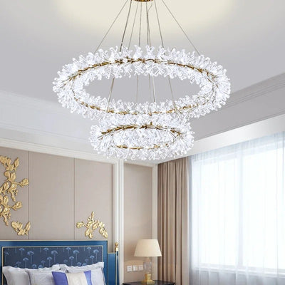 Kily Crystal 2-tier Round  Chandelier