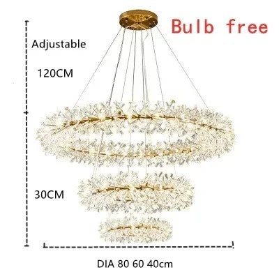 Kily Crystal 3-tier Round  Chandelier