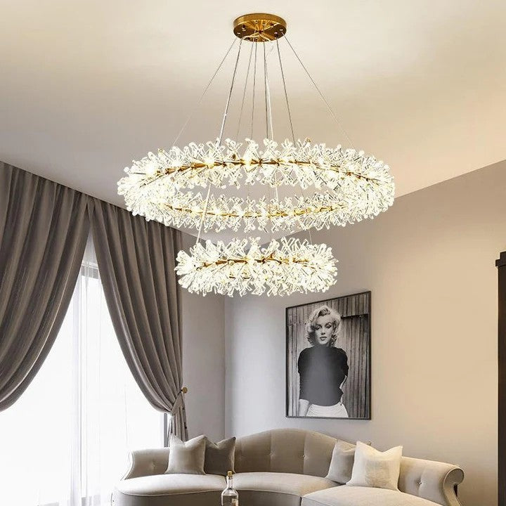 Kily Crystal 2-tier Round  Chandelier