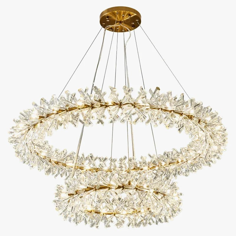 Kily Crystal 2-tier Round  Chandelier