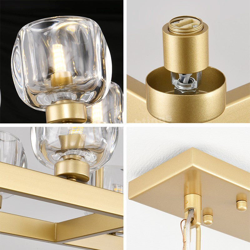 Kirsten Glass Linear Chandelier 59"