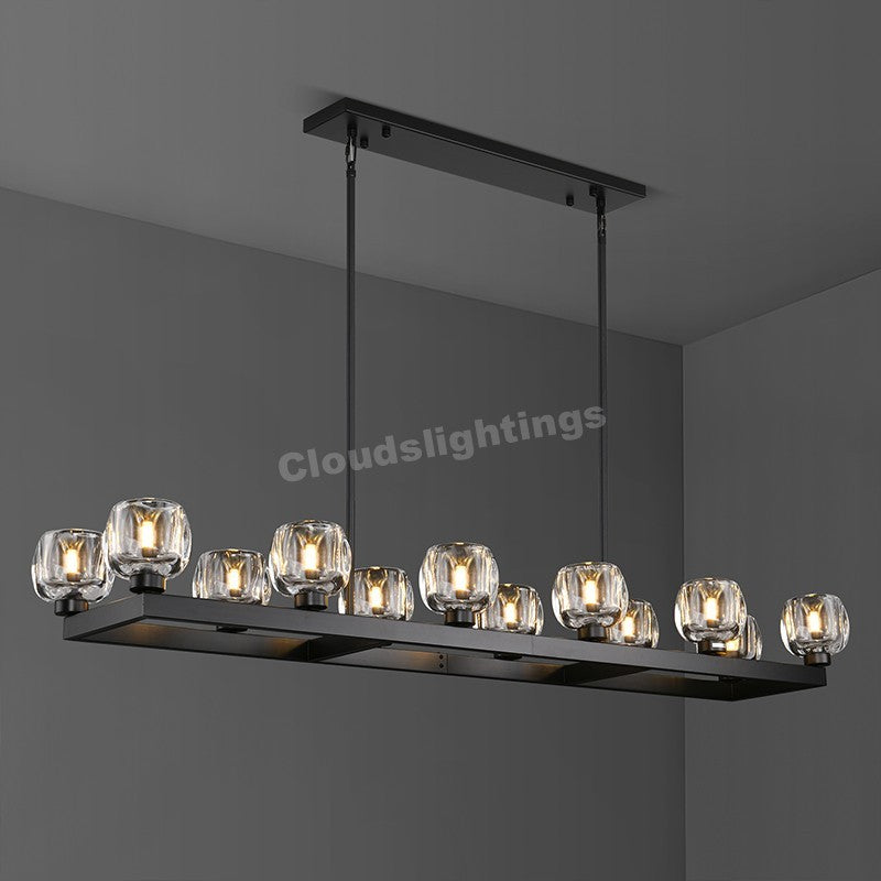 Kirsten Glass Linear Chandelier 59"