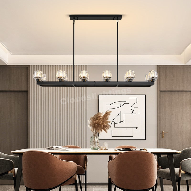Kirsten Glass Linear Chandelier 59"
