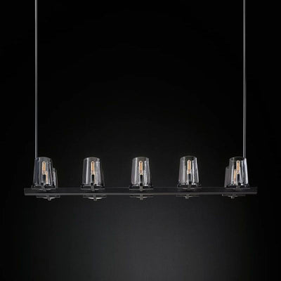 Kuseau Glass Linear Chandelier 49" - thebelacan