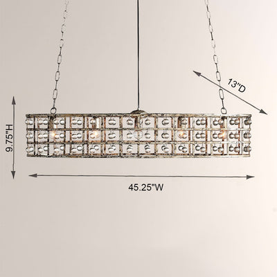 La Grille Oval Chandelier 45“L