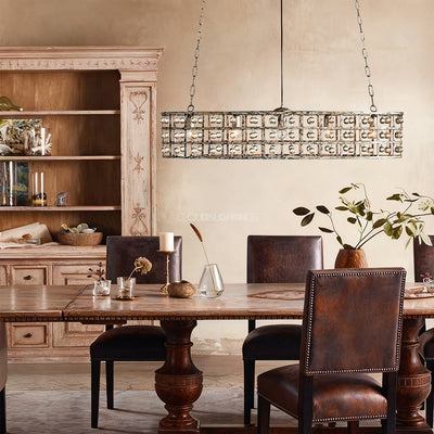 La Grille Oval Chandelier 45“L