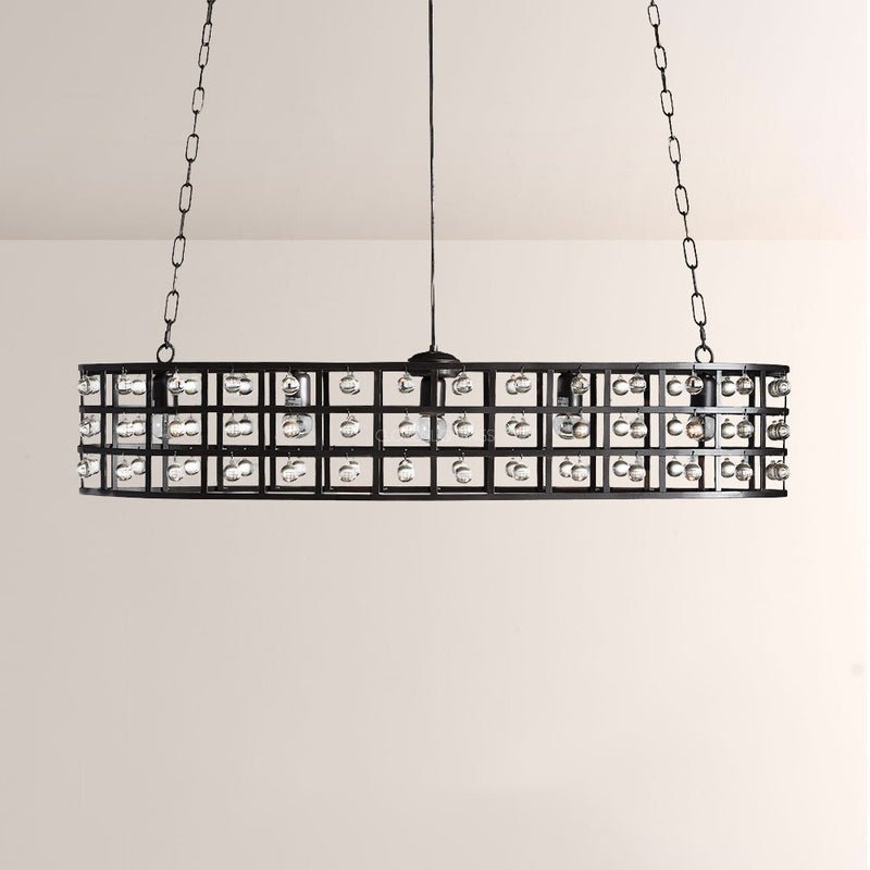 La Grille Oval Chandelier 45“L