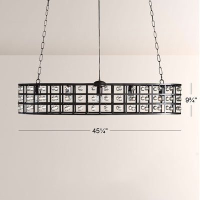 La Grille Oval Chandelier 45“L