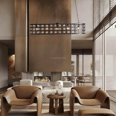 La Grille Oval Chandelier 45“L