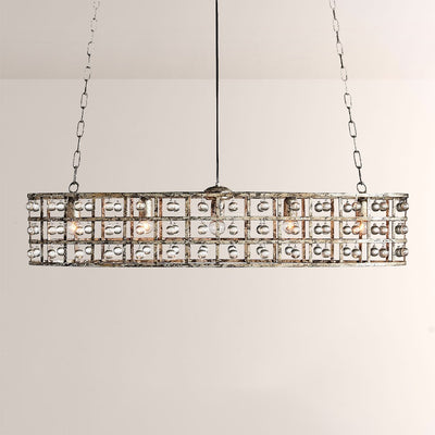 La Grille Oval Chandelier 45“L