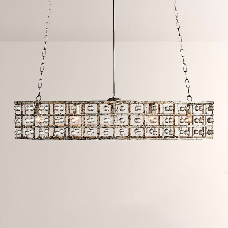 La Grille Oval Chandelier 45“L