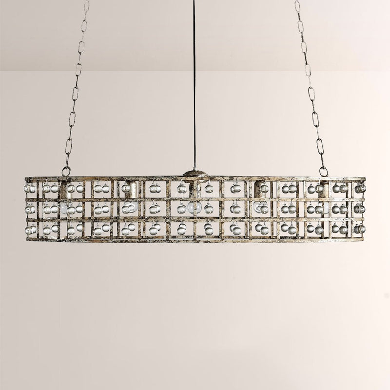 La Grille Oval Chandelier 45“L