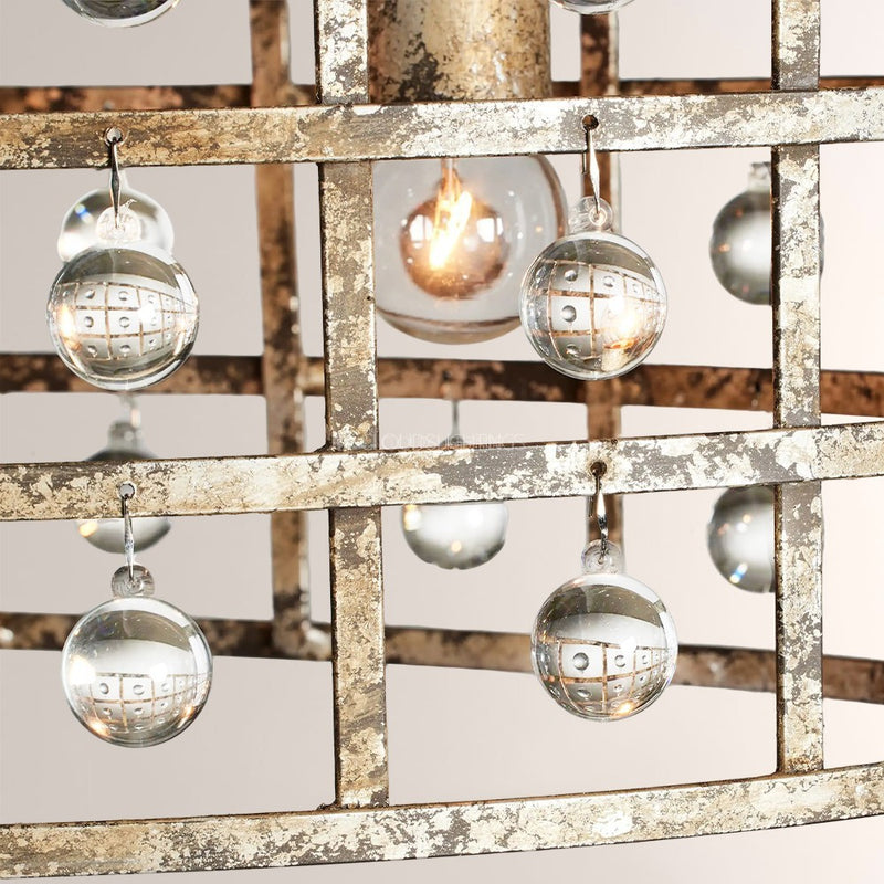 La Grille Oval Chandelier 45“L